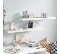 vidaXL Étagères flottantes 2 pcs - Blanc brillant 90x23,5x3,8cm