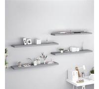 vidaXL Étagères murales flottantes 4 pcs - Gris