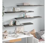 vidaXL Étagères murales flottantes 4 pièces 120x23,5x3,8 cm MDF gris brillant