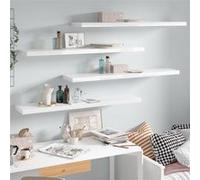 vidaXL Étagère murale flottante 4 pièces 120×23,5×3,8 cm MDF Blanc brillant