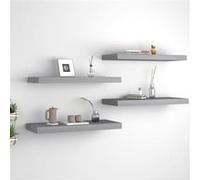 vidaXL Wandschappen zwevend 4 st 60x23,5x3,8 cm MDF grijs323855 Gris G