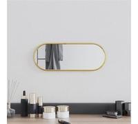vidaXL Miroir Ovale Doré 40x15 cm