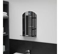 vidaXL Miroir mural avec étagère 30 x 50 cm verre trempé