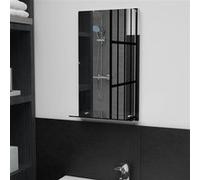 vidaXL Wandspiegel met schap 30x50 cm gehard glas249435 Argent G