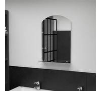 vidaXL Wandspiegel met schap 40x60 cm gehard glas249431 Argent G
