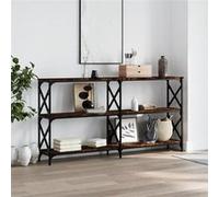 vidaXL Wandtafel 156x28x80,5 cm bewerkt hout gerookt eikenkleurig835426 Marron G