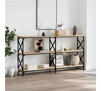 vidaXL Wandtafel 156x28x80,5 cm bewerkt hout sonoma eikenkleurig835425 Marron G