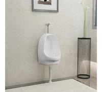 vidaXL Wandurinoir met spoelklep keramiek wit143986 Blanc G
