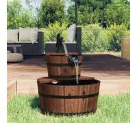 vidaXL Fontaine à eau avec pompe 44,5x44,5x58 cm Bois de sapin massif, jeu d'eau, fontaine, fontaine d'eau de jardin, jeu 363333