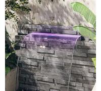 vidaXL Déversoir pour Cascade avec LED Décoration Cascade d'Etang de Jardin Fontaine Décoratif de Piscine Extérieur RVB Acrylique 108 cm