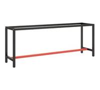 vidaXL Werkbankframe 210x50x79 cm metaal matzwart en matrood151454 Noir G