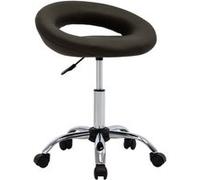 vidaXL Werkstoel rollend kunstleer bruin323666 Brun G