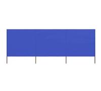 vidaXL Paravent 3 panneaux Tissu 400 x 120 cm Bleu azuré