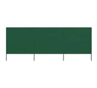 vidaXL Paravent 3 panneaux en tissu 400 x 80 cm vert