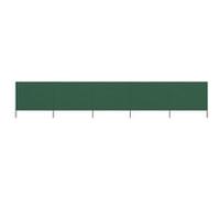 vidaXL Paravent 5 panneaux en tissu 600 x 120 cm Vert
