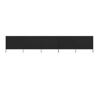 vidaXL Windscherm 5-panelen 600x160 cm stof zwart47170 Noir G