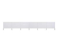 vidaXL Tissu brise-vent 6 pièces 800 x 120 cm blanc sable
