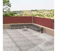 vidaXL Marquise latérale extensible brun 117x1200 cm