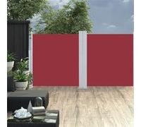 vidaXL Marquise latérale extensible rouge 120 x 600 cm