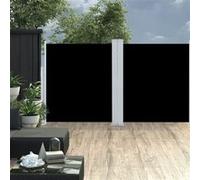 vidaXL Windscherm uittrekbaar 140x600 cm zwart48454 Noir G