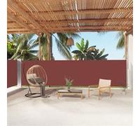 vidaXL Marquise latérale extensible brun 160x1000 cm