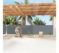 vidaXL Marquise latérale extensible – Anthracite – 160 x 1200 cm
