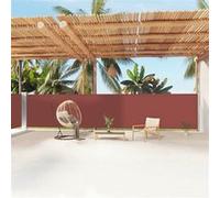 vidaXL Marquise latérale extensible 160 x 1200 cm brun