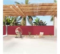 vidaXL Marquise latérale extensible rouge 160x1200 cm