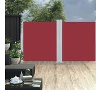 vidaXL Marquise latérale extensible 170 x 600 cm Rouge