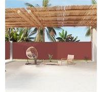vidaXL Marquise latérale extensible brun 180 x 1200 cm