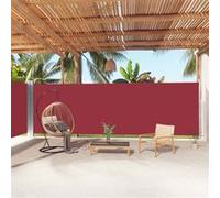 vidaXL Marquise latérale extensible 200x1000 cm Rouge