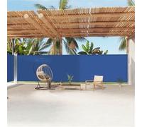 vidaXL Store latéral extensible bleu 200x1200 cm
