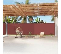 vidaXL Marquise latérale extensible - Brun - 200 x 1200 cm