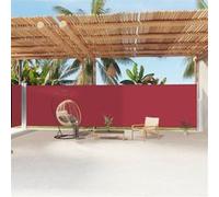 vidaXL Auvent latéral rétractable Marquise extensible 200x1200 cm Rouge