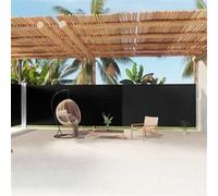 vidaXL Windscherm uittrekbaar 200x1200 cm zwart318078 Noir G