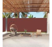 vidaXL Marquise latérale extensible brun 220x1000 cm