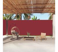 vidaXL Marquise latérale extensible Rouge 220 x 1000 cm