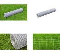 vidaXL Wire mesh fence Galvanized steel square 1×25 m silver - Panneau de clôture - Panneaux de clôture - Panneaux de clôture - Panneaux de clôture - Panneaux de clôture - Panneaux de clôture