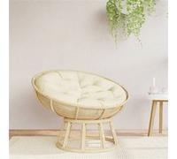 vidaXL Coussin Rond, Galette de Chaise Antidérapante, Coussin Rembourré, Décoration Jardin Terrasse Patio Extérieur, Crème Ø 100 x11 cm Tissu Oxford