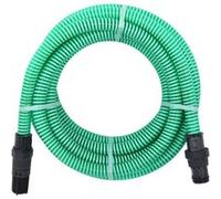 vidaXL Tuyau d'Aspiration avec Raccords en PVC Pompe de Jardin Tuyau d'Arrosage Installations d'Eau Domestique Filtres à Eau Vert 1" 7 m PVC
