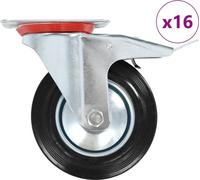 vidaXL16 pcs Roulettes pivotantes 160 mm