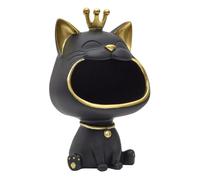 Vide-Poche Statue Chat 25cm Noir