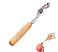 Vide-poires - Dénoyauteur manuel en acier inoxydable antidérapant avec poignée en bois pour trancher les fruits, la cuisine, la préparation de la salade, le jus, les plateaux de mise en conserve