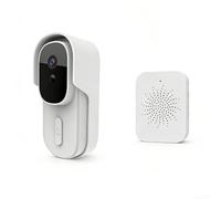 Vidéo HD Sonnette Connectée Audio Bidirectionnel(white) | Alertes pour temps réel, détection mouvement, contrôle mobile, fil, sécurité maison