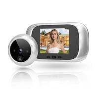 Vidéo Interphone Visiophone Portier,Judas Numérique, Caméra avec 2.8’’ Pouces Moniteur, Caméra avec Vision Nocturne,Grand Angle,Instantané,système de contrôle d'accès intelligent Ding Dong