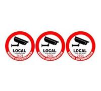 vidéo surveillance local - 3x5cm - Sticker/autocollant