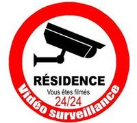 vidéo surveillance Résidence - 10cm - Sticker/autocollant G