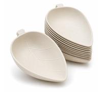 videoelectronics 50 PCS Bols d'apéritif jetables avec Feuille Biologique portions Individuelles Plateau d'apéritif pour Amuse-Gueules dans Un Bol de collation en pulpe de Cellulose