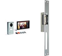 Vidéophone Maison - Visiophone Filaire - Vidéophone Porte - Interphone écran tactil Interphone vidéo Filaire & EXTEL 90301.4 Ouvre-porte électrique avec fonction mémoire long (25 cm), gris