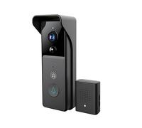 Vidéophone Wi-Fi 3MP Full HD 1296p IPX44 avec Carillon USB 4400mAh Noir